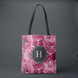 Tote Bag Motif de pivoines botaniques roses Monogramme de d<br><div class="desc">Élégant et féminin sac fourre-tout personnalisé avec un motif botanique de pivoines roses. Personnalisez en ajoutant un monogramme. Ce sac fourre-tout à motif floral rose sera parfait comme cadeau personnalisé pour les mariages, les enterrements de vie de jeune fille, les anniversaires et bien plus encore. Les articles assortis sont disponibles....</div>