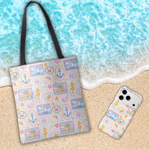 Tote Bag Motif de plage d'été Mignon Beach