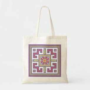 Tote Bag Motif de point de croix carré