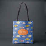Tote Bag Motif de poisson aux couleurs mignonnes Enfants pe<br><div class="desc">sac fourre-tout d'été personnalisé pour les enfants avec un joli motif de poisson coloré.</div>