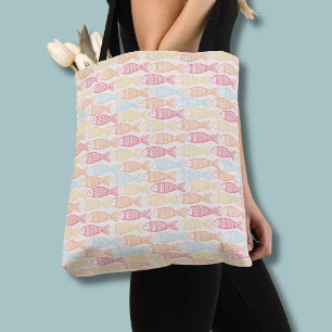 Tote Bag Motif de poisson de capture côtière