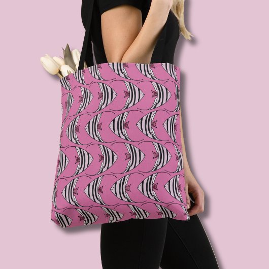 Tote Bag Motif de poisson rose vif