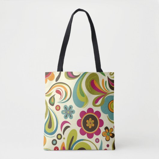 Tote Bag Motif de printemps Super rétro (Devant)
