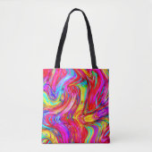 Tote Bag Motif de projection de couleur Abstrait (Devant)
