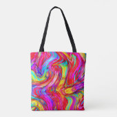 Tote Bag Motif de projection de couleur Abstrait (Dos)