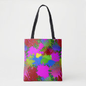 Tote Bag Motif de projection de peinture 3 (Devant)