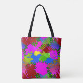 Tote Bag Motif de projection de peinture 3 (Dos)