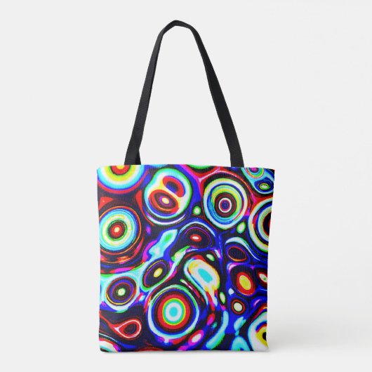 Tote Bag Motif de pulse de Neon vibrant (Dos)