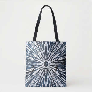 Tote Bag Motif de radial d'encre d'indigo