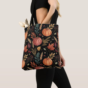 Tote Bag Motif de récolte d'automne Watercolor
