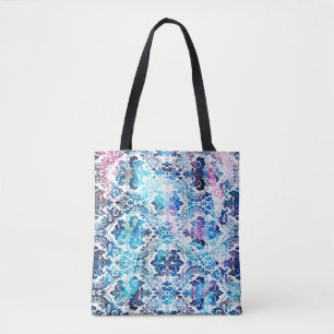 Tote Bag Motif de répétition de géométrie avec arrière-plan