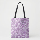 Tote Bag Motif de répétition Pale Purple Tropical Leaf (Devant)
