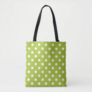 Tote Bag Motif de ressort avec le pois blanc