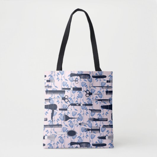 Tote Bag Motif de rose de bleu de soin de beauté (Devant)