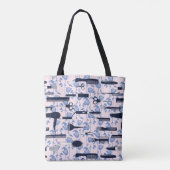 Tote Bag Motif de rose de bleu de soin de beauté (Dos)