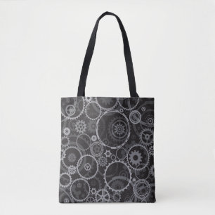 Tote Bag Motif de roues dentées
