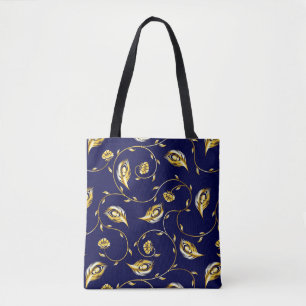 Tote Bag Motif de Sari de paon