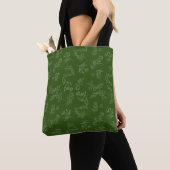 Tote Bag Motif de silhouette de fleurs (De près)