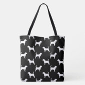 Tote Bag Motif de silhouettes de beagle (Dos)