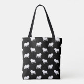 Tote Bag Motif de silhouettes de bouledogue (Dos)