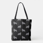 Tote Bag Motif de silhouettes de chien de berger de (Dos)