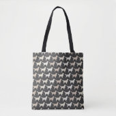 Tote Bag Motif de silhouettes de golden retriever (Devant)