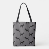 Tote Bag Motif de silhouettes de Jack Russell Terrier (Dos)