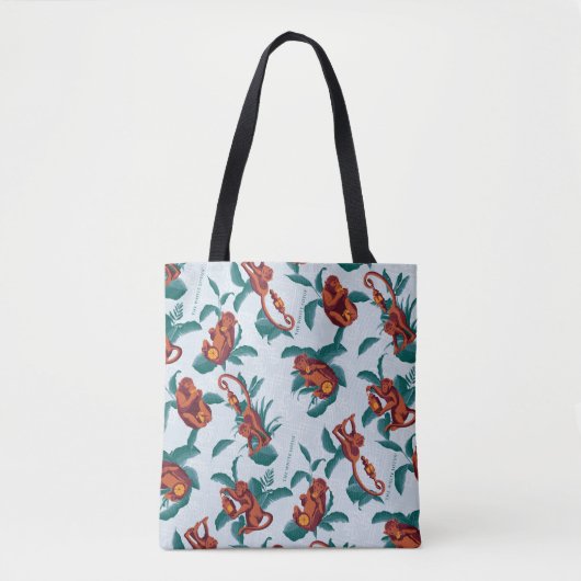 Tote Bag Motif de singes joueurs du Lotus Blanc (Devant)