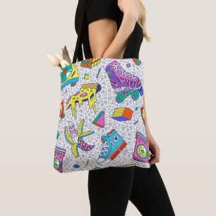 Tote Bag Motif de soirée de skate rétro 90