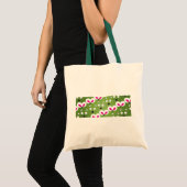 Tote Bag Motif de souris Cat vert (Devant (produit))