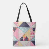 Tote Bag Motif de style Patchwork transparent. (Dos)
