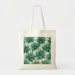 Tote Bag Motif de succulent agave à l'aquarelle