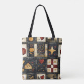 Tote Bag Motif de surface composée d'automne principal | Ré (Dos)