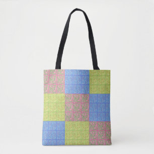 Tote Bag Motif de surface composée de patchwork coloré