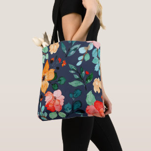 Tote Bag Motif de surface floral - Décoratif de mode Printe