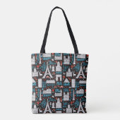 Tote Bag Motif de symboles de la France | (Dos)