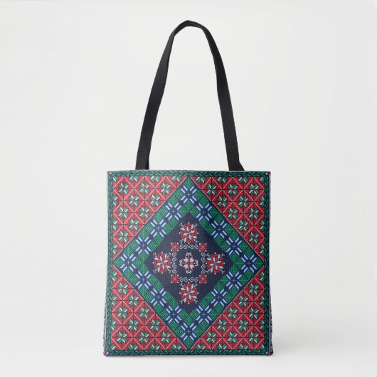 Tote Bag motif de Tatreez (Devant)