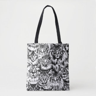 Tote Bag Motif de tête de chat