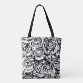 Tote Bag Motif de tête de chat (Dos)