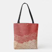 Tote Bag Motif de texture papier d'onde dorée (Dos)