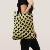 Tote Bag Motif de tissage Gold Wavy sur n'importe quelle co (De près)