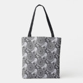Tote Bag Motif de tortue de style de Zentangle (Dos)