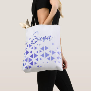 Tote Bag Motif de triangle coloré unique & citations
