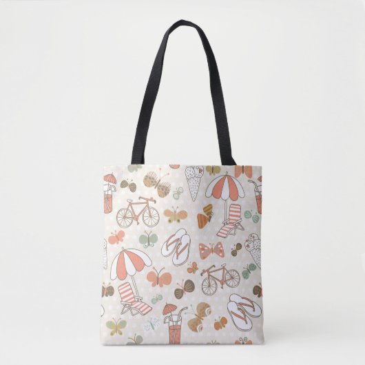 Tote Bag Motif de vacances d'été (Devant)