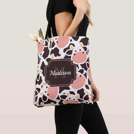 Tote Bag Motif de vache mûre (De près)