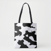 Tote Bag Motif de vache noir et blanc (Devant)