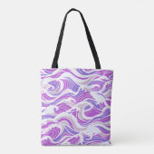Tote Bag Motif de vague violette (Dos)