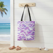 Tote Bag Motif de vague violette