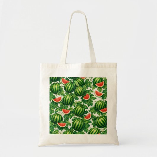 Tote Bag Motif de vigne de pastèque tranchée (Devant)