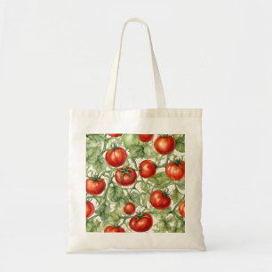 Tote Bag Motif de vigne de tomate à l'aquarelle   Jardin bo